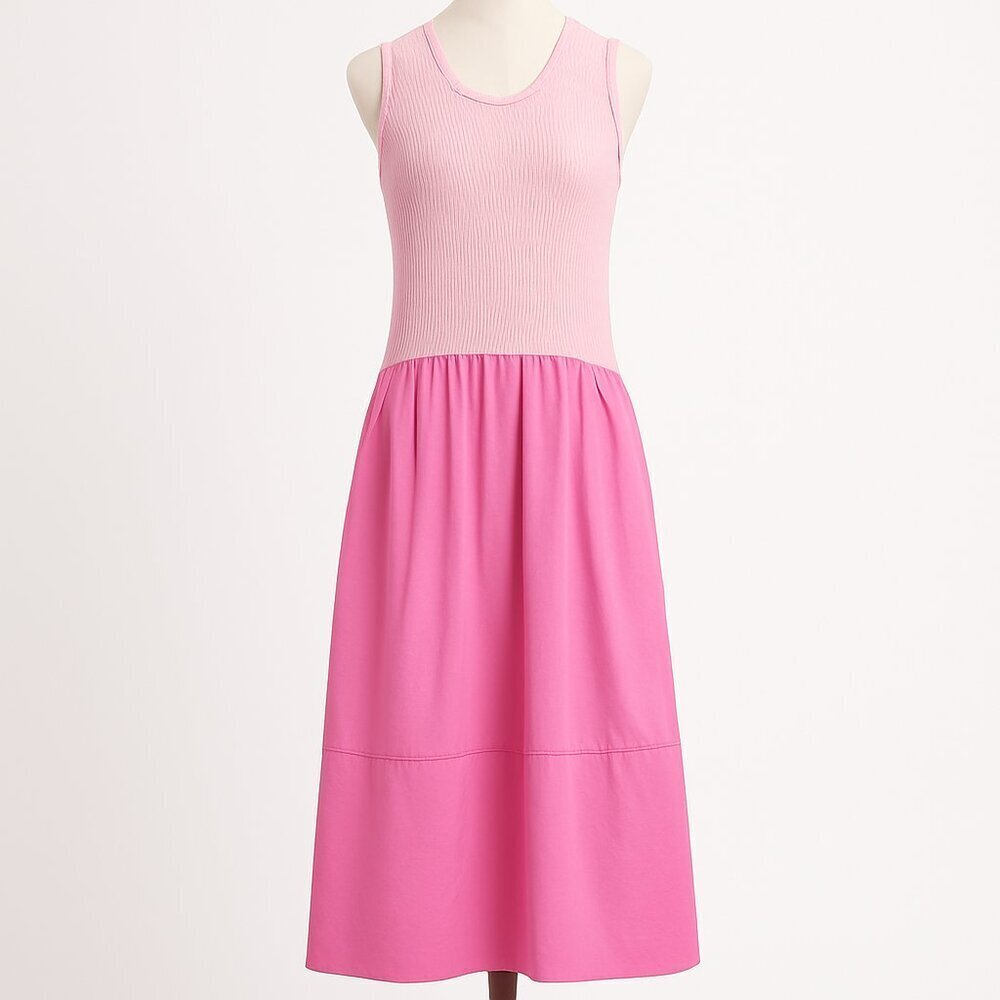 Free People Drops Of Venus Midi Dress Pink Size Large Vacation Spring Summer NWT